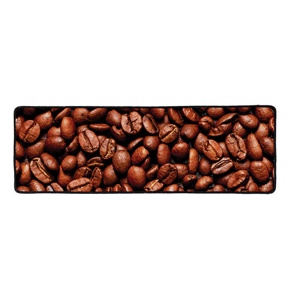 Coffee Beans Print Long Kitchen Mat