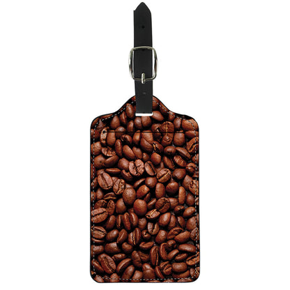 Coffee Beans Print Luggage Tag