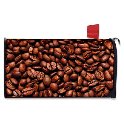 Coffee Beans Print Mailbox Cover