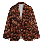 Coffee Beans Print Men's Blazer