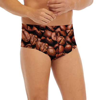 Coffee Beans Print Men's Briefs