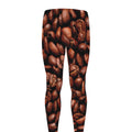 Coffee Beans Print Men's Leggings