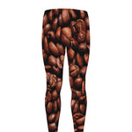 Coffee Beans Print Men's leggings