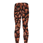 Coffee Beans Print Men's leggings