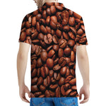 Coffee Beans Print Men's Polo Shirt