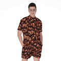 Coffee Beans Print Men's Romper