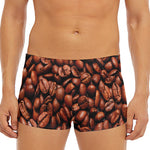 Coffee Beans Print Men's Short Boxer Briefs