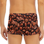 Coffee Beans Print Men's Short Boxer Briefs