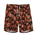 Coffee Beans Print Men's Sports Shorts