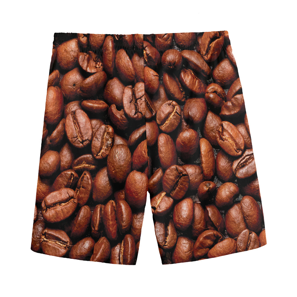 Coffee Beans Print Men's Sports Shorts