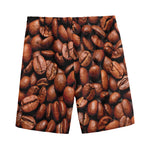 Coffee Beans Print Men's Sports Shorts