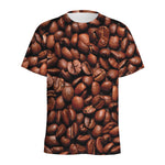 Coffee Beans Print Men's Sports T-Shirt