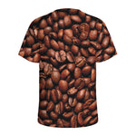 Coffee Beans Print Men's Sports T-Shirt