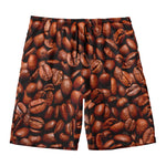 Coffee Beans Print Men's Swim Trunks