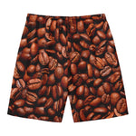 Coffee Beans Print Men's Swim Trunks