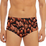 Coffee Beans Print Men's Triangle Swim Briefs