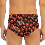 Coffee Beans Print Men's Triangle Swim Briefs