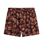 Coffee Beans Print Mesh Shorts