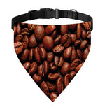 Coffee Beans Print Over The Collar Dog Bandana