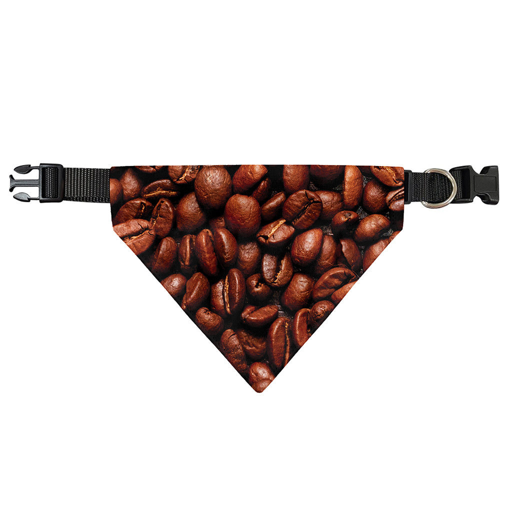 Coffee Beans Print Over The Collar Dog Bandana