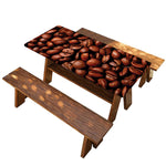 Coffee Beans Print Picnic Table Cover