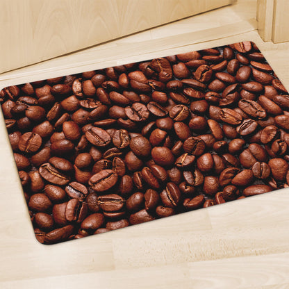 Coffee Beans Print Polyester Doormat