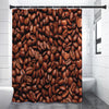 Coffee Beans Print Premium Shower Curtain