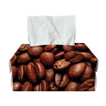 Coffee Beans Print Rectangle Tissue Box Cover