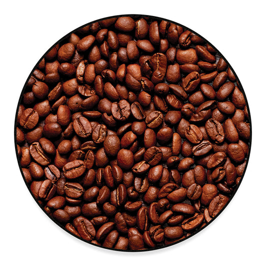 Coffee Beans Print Round Floor Mat