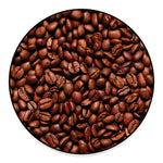Coffee Beans Print Round Floor Mat
