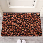 Coffee Beans Print Rubber Doormat