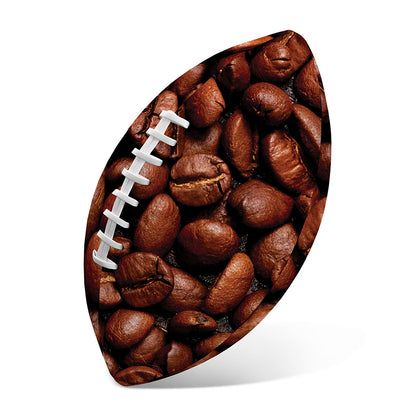 Coffee Beans Print Rugby Ball