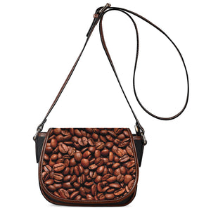 Coffee Beans Print Saddle Bag