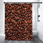 Coffee Beans Print Shower Curtain