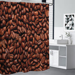Coffee Beans Print Shower Curtain