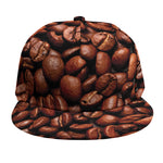 Coffee Beans Print Snapback Cap