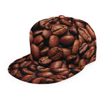 Coffee Beans Print Snapback Cap