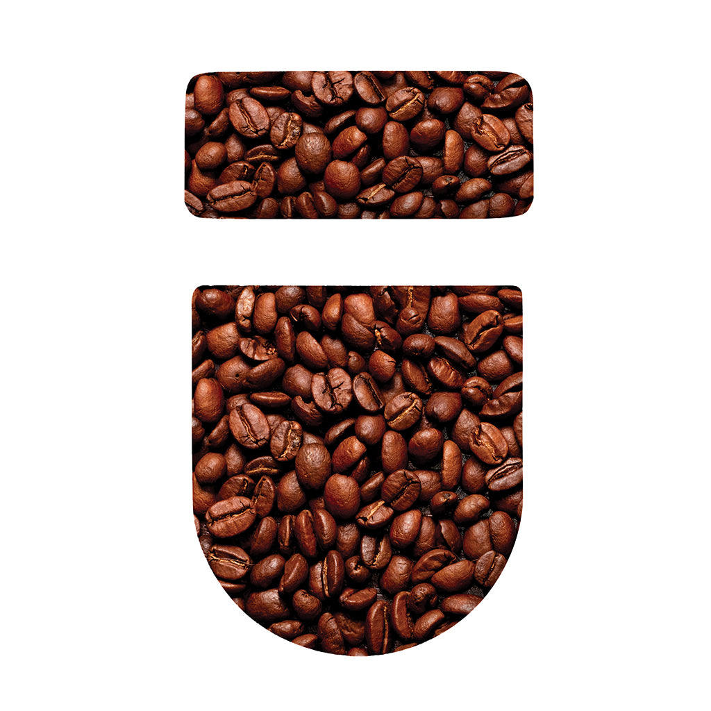 Coffee Beans Print Toilet Lid And Tank Cover Set