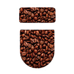 Coffee Beans Print Toilet Lid And Tank Cover Set
