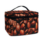 Coffee Beans Print Travel Makeup Bag