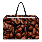 Coffee Beans Print Utility Tote Bag