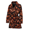 Coffee Beans Print Women's Bathrobe