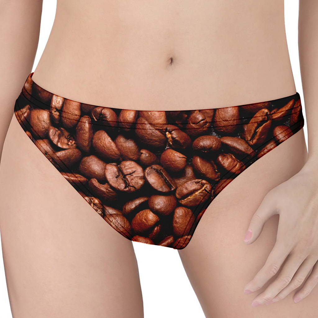 Coffee Beans Print Women's Thong