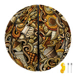 Coffee Drawing Pattern Print Basketball
