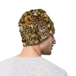 Coffee Drawing Pattern Print Beanie