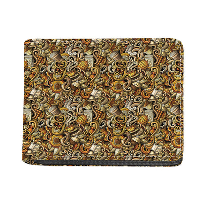 Coffee Drawing Pattern Print Bifold Wallet