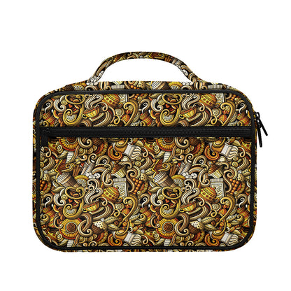 Coffee Drawing Pattern Print Briefcase Bible Bag