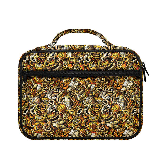 Coffee Drawing Pattern Print Briefcase Bible Bag