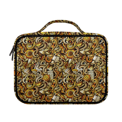 Coffee Drawing Pattern Print Briefcase Bible Bag
