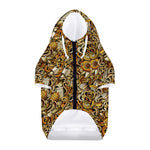 Coffee Drawing Pattern Print Dog Zip Up Hoodie